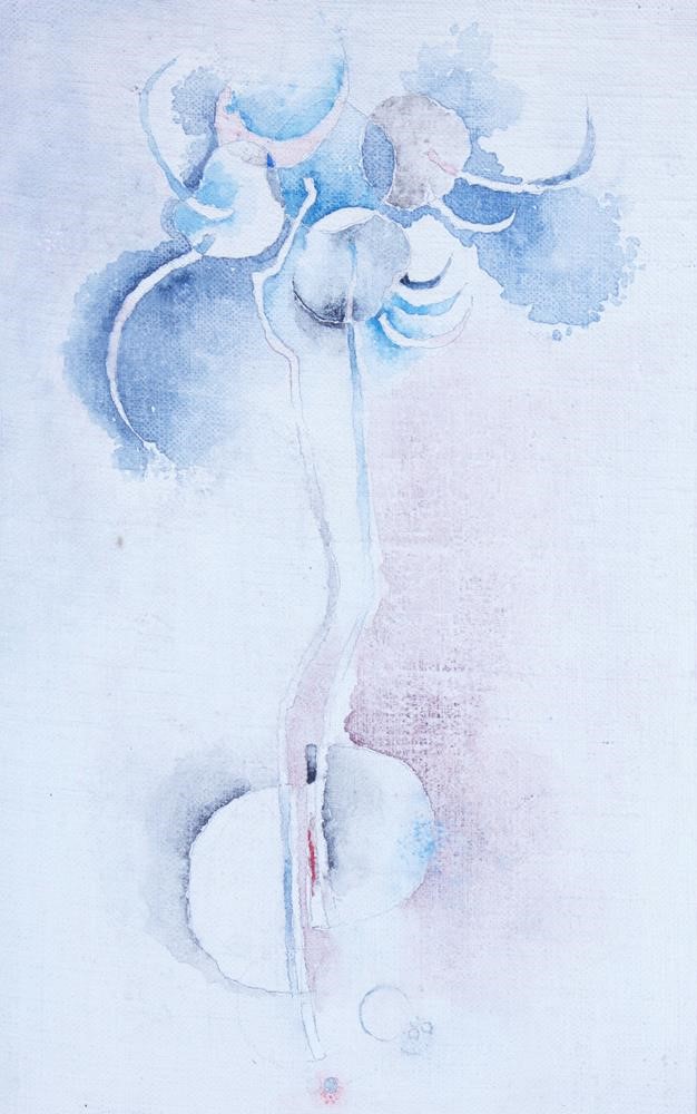 Blaue Blumenfrüchte II (1989), 21x33