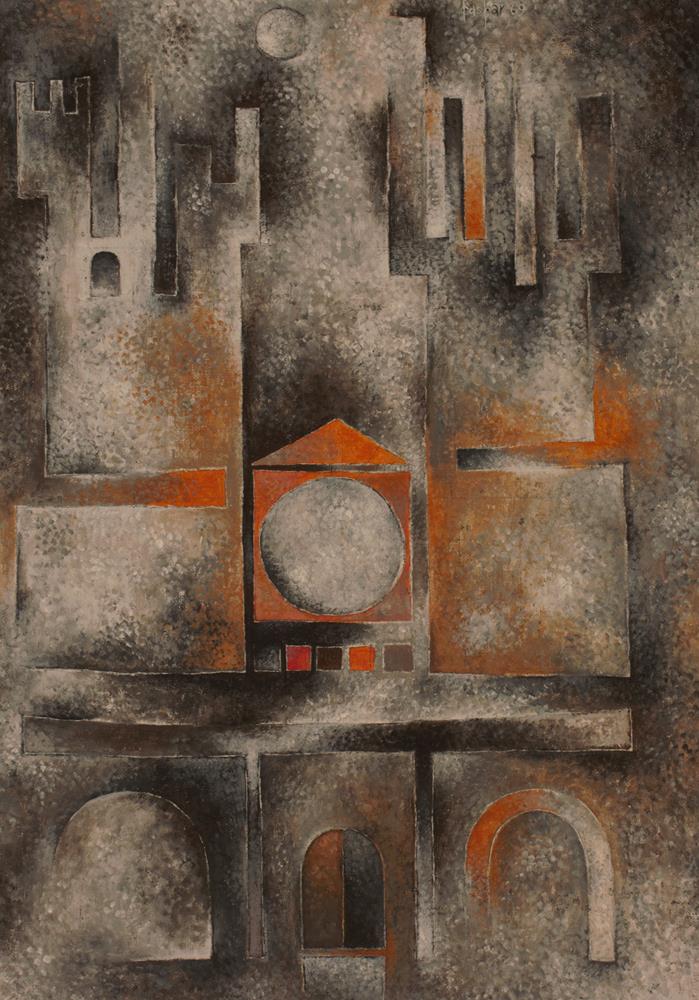 Ländliche Kathedrale (1969), 40x63.5