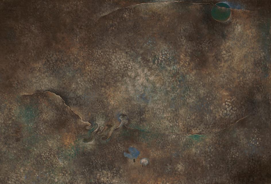 Landschaft mit zwei Bäumchen (1967), 48x70